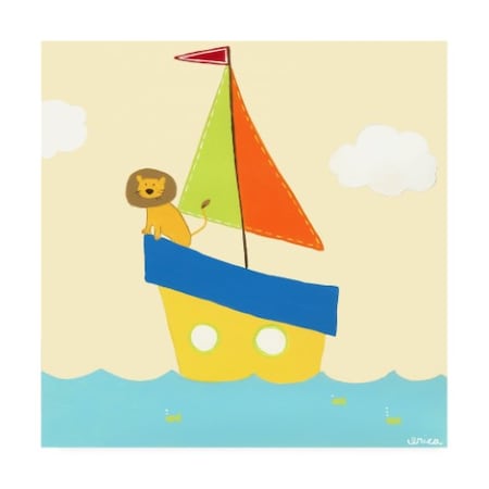 June Erica Vess 'Sailboat Adventure II' Canvas Art,35x35